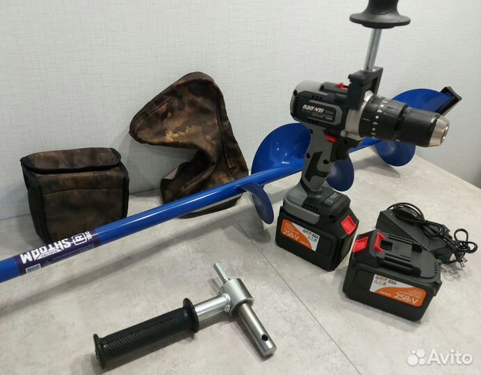 Шуруповерт Ледобур Nanwei 150Nm + Шнек Тонар 180R