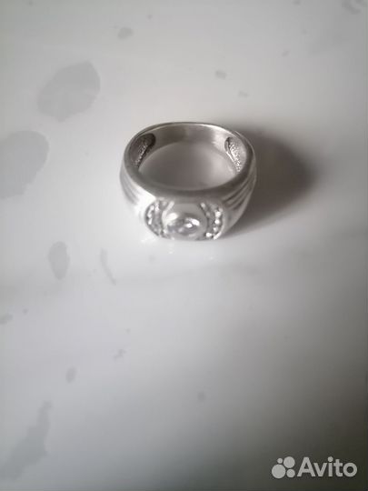 Мужской перстень кольцо русское серебро с камнями