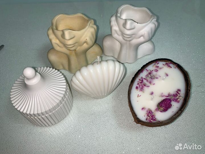 Свечи ручной работы из натурального воска