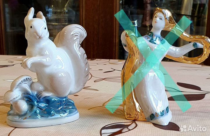 Фарфоровая статуэтка, шкатулка СССР дулево,сысерть