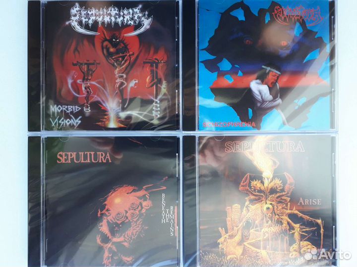CD диски Sepultura, Soulfly, Machine Head, Gojira