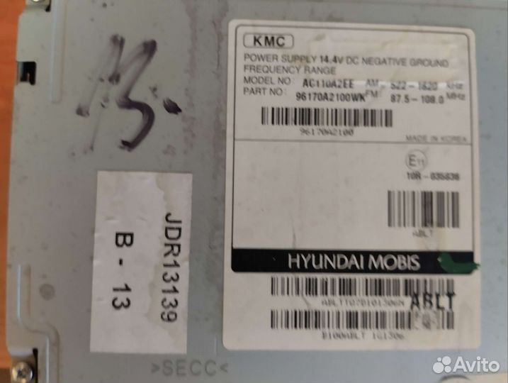 Штатная магнитола kia ceed jd