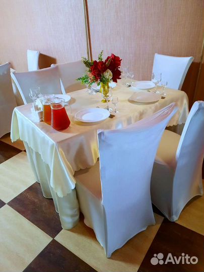 Аренда свадебного реквизита, Прокат скатерти, чехл