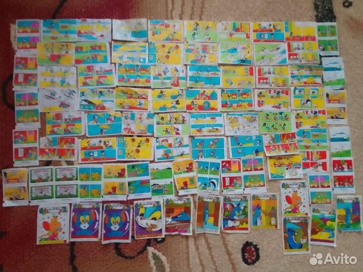 Вкладыши от жвачек 90 х