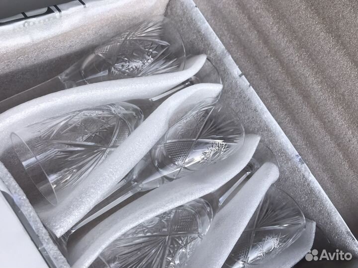 Фужеры. Хрусталь ссср. 6 шт