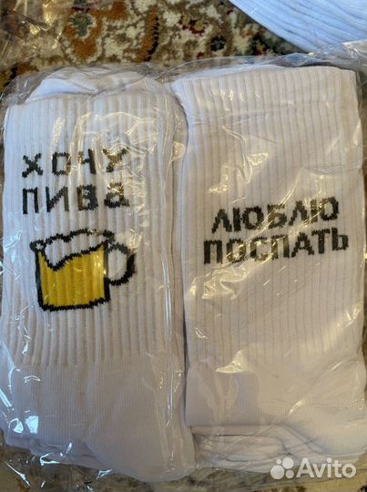 Носки с принтом с картинками унисекс