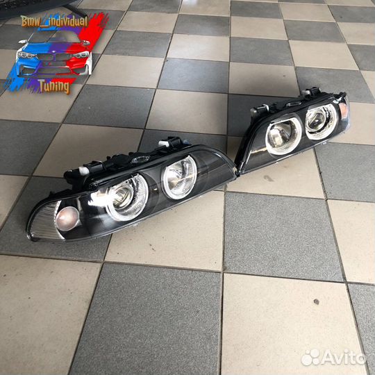 Фары bmw e39 ангельские глазки рыжие