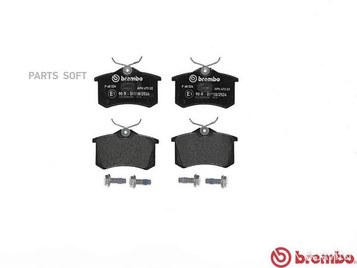 Brembo P68024 Колодки зад renault wind 07/10