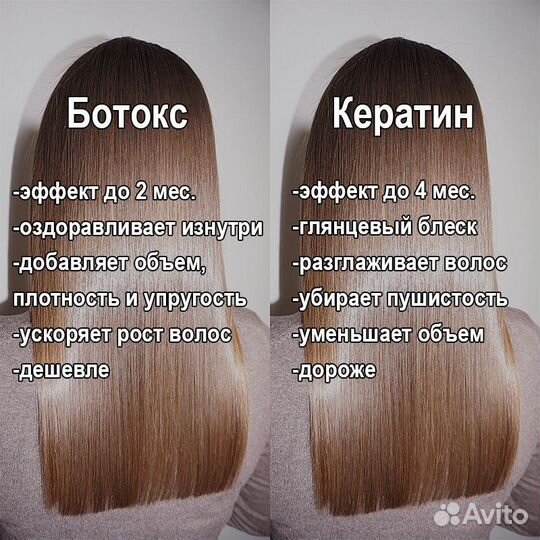 Ботокс, кератиновое выпрямление