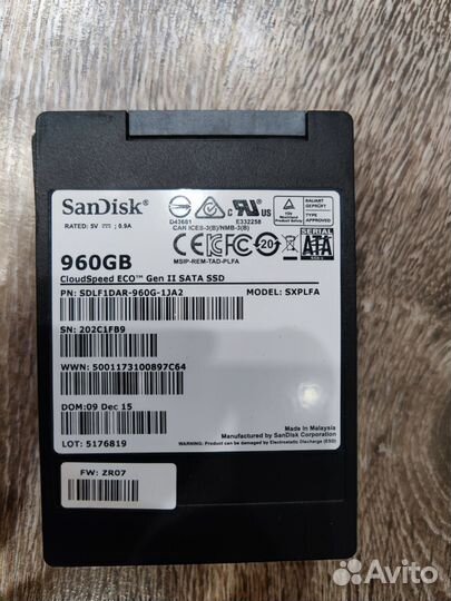 Жесткий диск ssd 512, 960, 1 Tb, 2 Tb