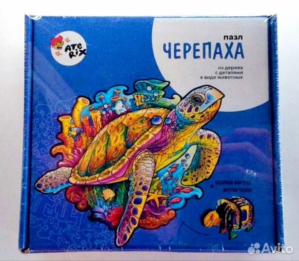 Пазл из дерева с деталями в виде животных