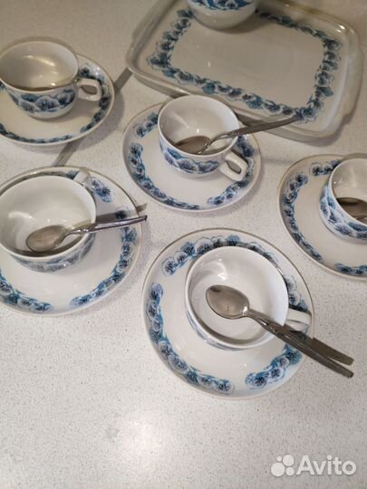 Сервиз кофейный Зима,ссср.Барановка