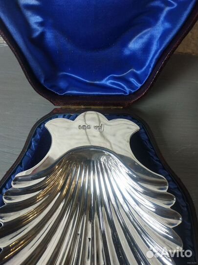 Старинный комплект для подачи икры к столу