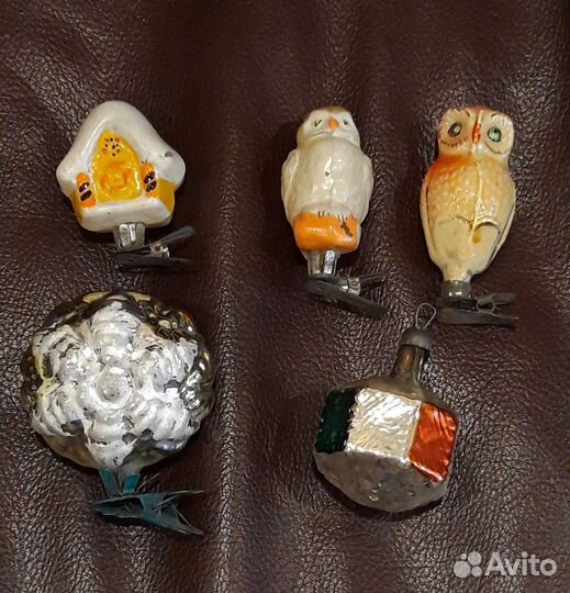 Елочные игрушки СССР (стекло)