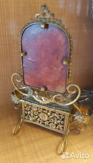 Старинная шкатулка-трюмо/фацетное стекло