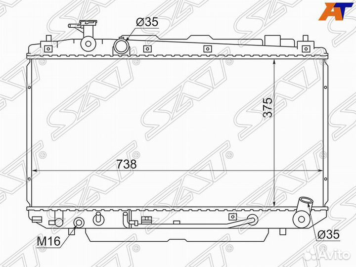 Радиатор toyota RAV4 1/2AZ 2.0/2.4 00-05