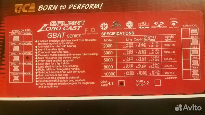 Катушка морская, фидерная