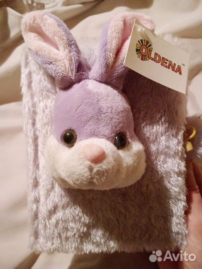 Пушистый фотоальбом с мягкой игрушкой Зайка новый