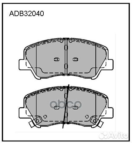 Колодки тормозные ADB32040HD allied nippon