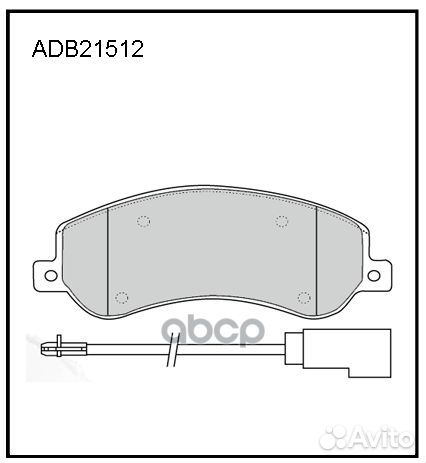 Колодки тормозные ADB21512 allied nippon