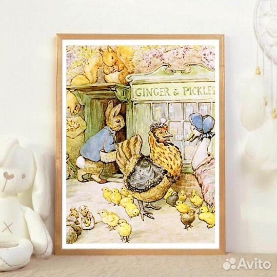 Картина в детскую комнату сказки про животных