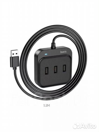 USB HUB разветвитель хаб hoco HB31 4в1 USB2-4xUSB2