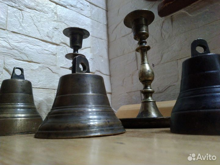 Колокольчики бронза антиквариат