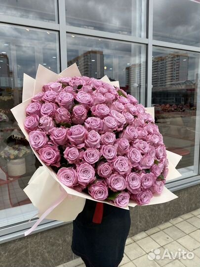 Цветы розы 101 роза