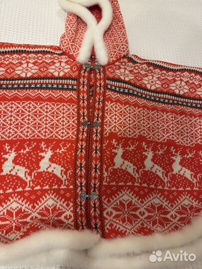 Пончо вязаное детское