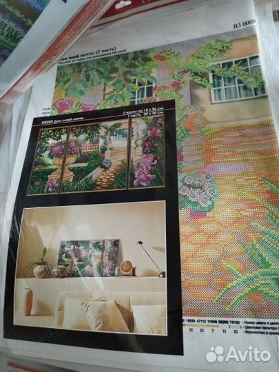 Канва с рисунком для вышивания бисером оптом