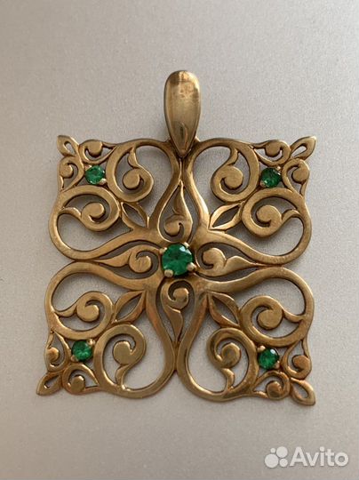 Золота подвеска, кулон «Элит»