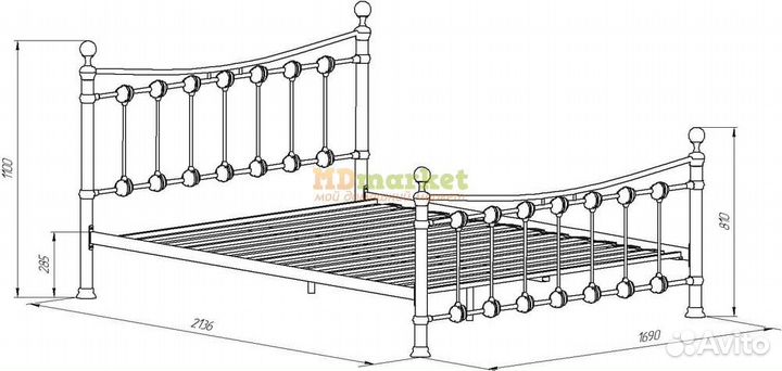 Кровать двуспальная 