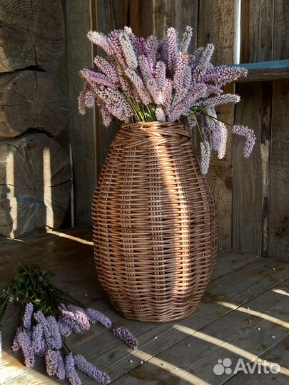 Ваза напольная плетеная