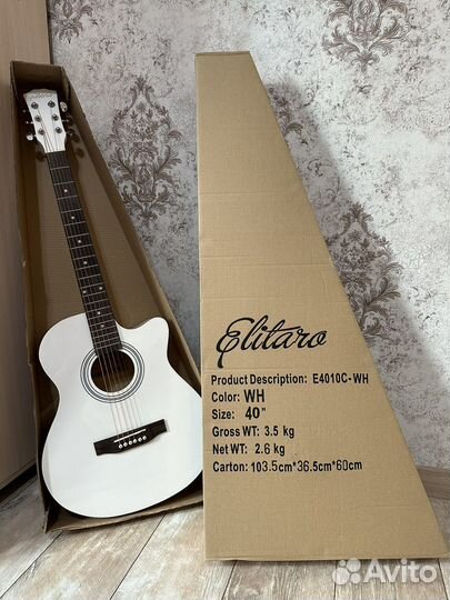 Акустическая гитара Elitaro E4010 WH