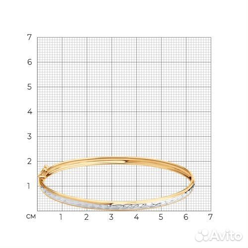 Браслет sokolov из золота, 050295, р.16,5
