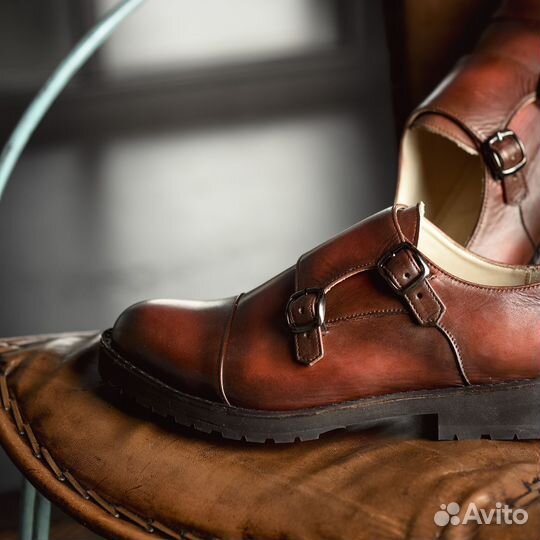 Туфли мужские кожа Монки