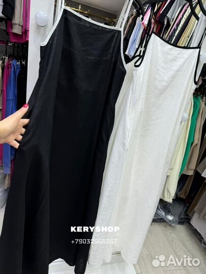 Льняное платье Brunello Cucinelli на бретелях