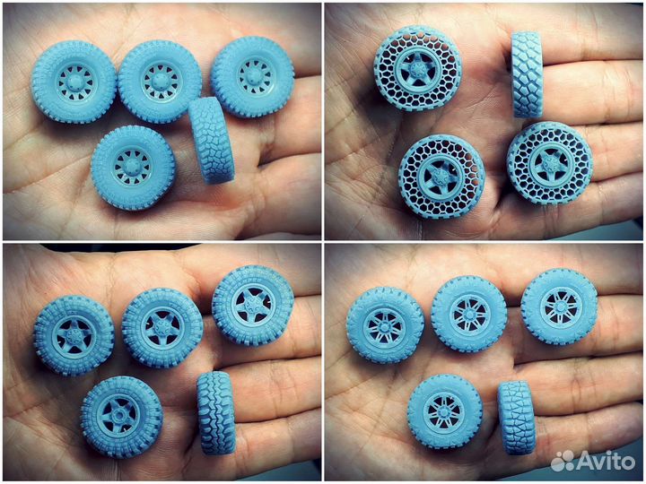 Колеса для сборных моделей 1/43, 1/35