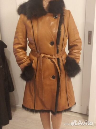 Дубленка натуральная женская 42