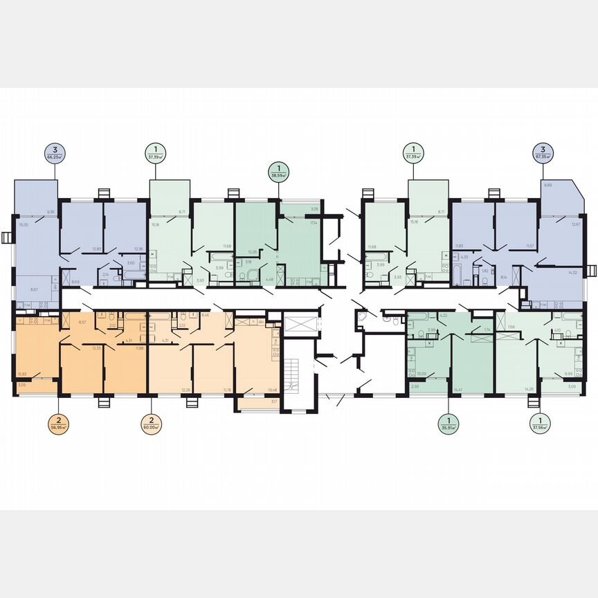 1-к. квартира, 39,3 м², 1/9 эт.