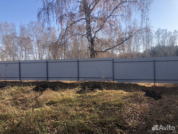 Забор из профнастила односторонний