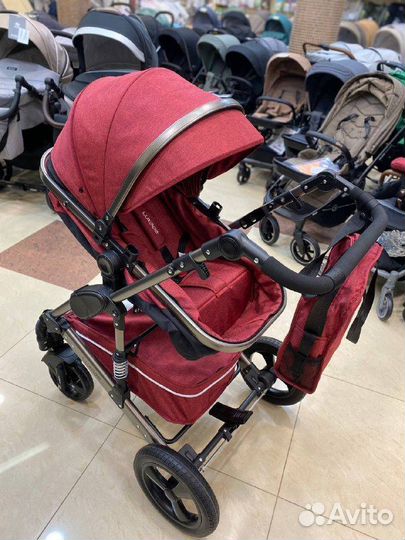 Коляска 2в1 Lux mom (555) Красный Лен