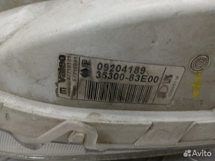 Фара передняя для Opel Agila A 09204189