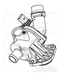 Термостат 100C audi A4 1.8/2.0 02-08/A6 2.0