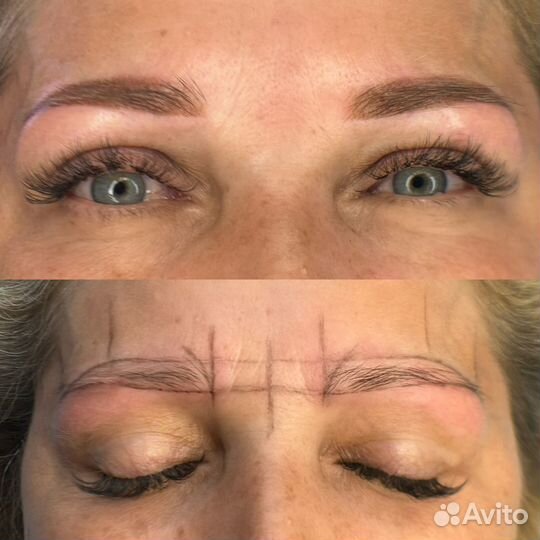 Перманентный макияж (брови, веки, губы)