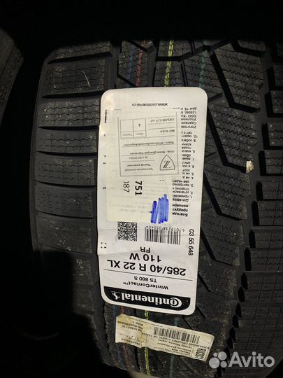 Continental ContiWinterContact TS 860S 285/40 R22 и 325/35 R22