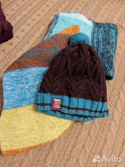 Шапка+ 2 снуда+ шарф