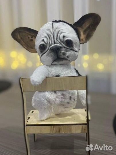 Игрушка щенок в смешанной технике