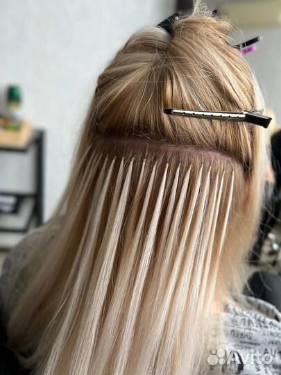 Наращивание волос, загущение волос