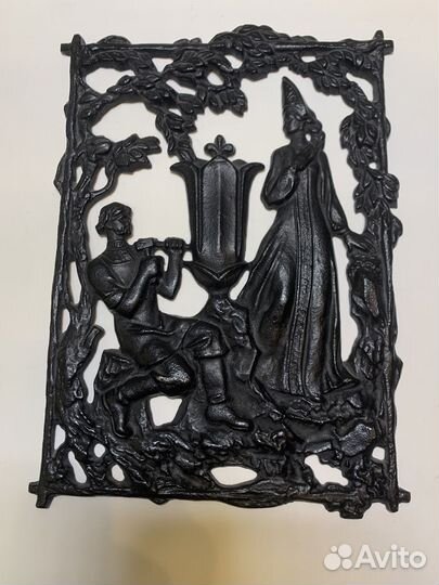 Плакетка Хозяйка Медной горы, чугун, Касли, 1970-е